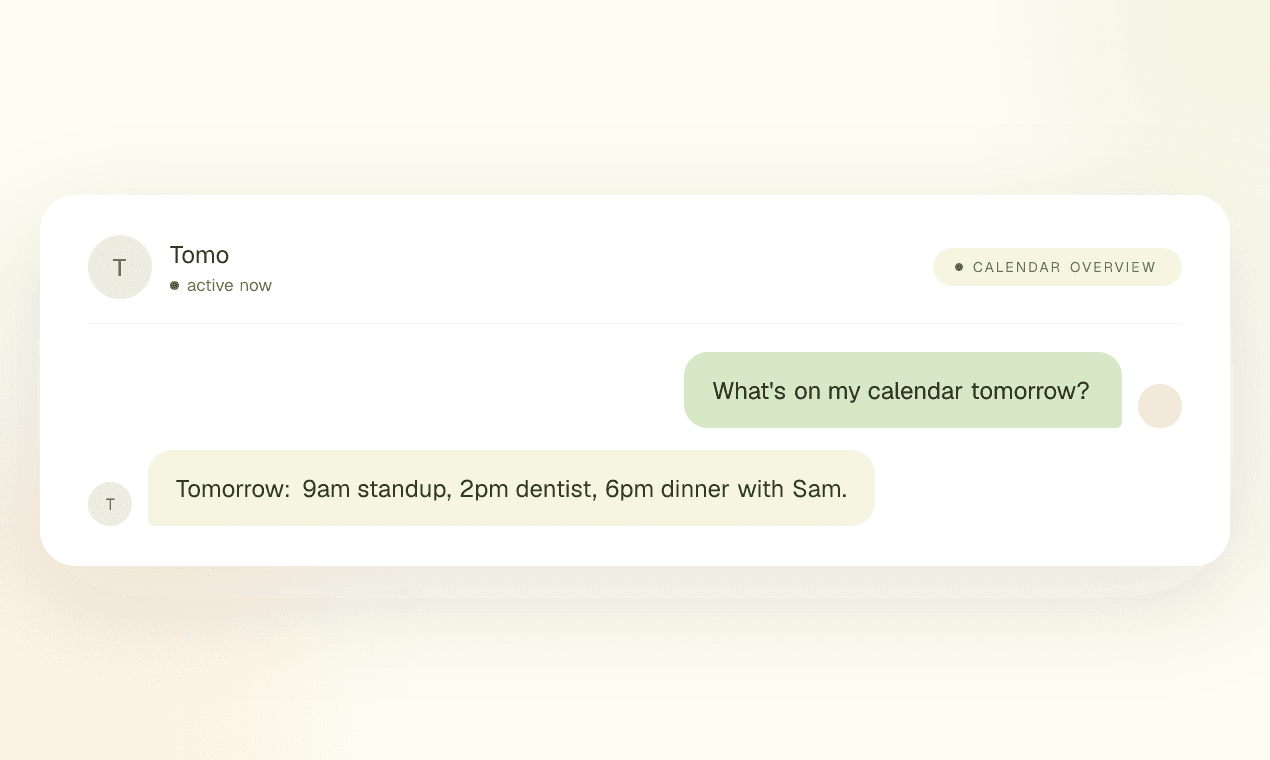 Calendar overview